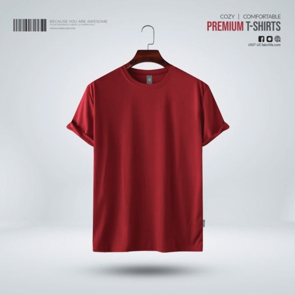 Mens Premium Blank T shirt Red
