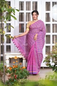 GC Screen Printed Half Silk Saree SS01