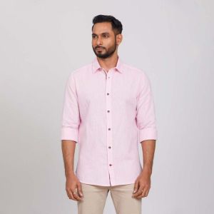 Light Pink Semi Fit Casual Shirts