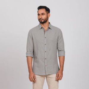 Deep Grey Semi Fit Casual Shirts