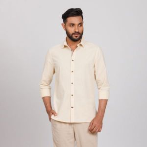 Mustard Slim Fit Casual Shirts