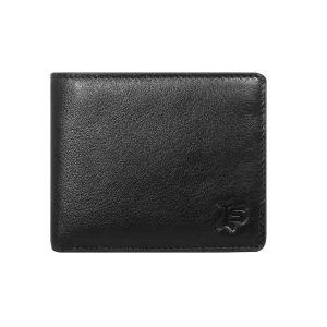 Classic Black Leather Short Wallet SB-W227