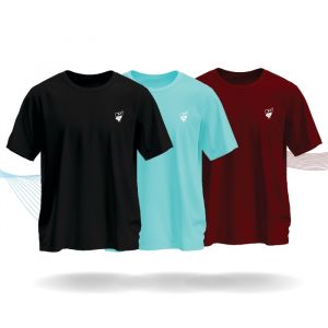 Ants Premium T-shirt - Maroon, Black & Sky Blue