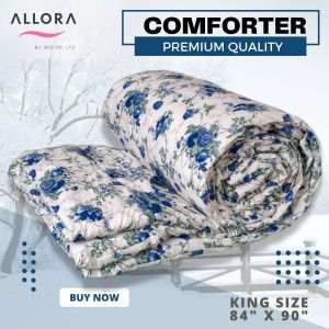 Allora Blue Flower Comforter