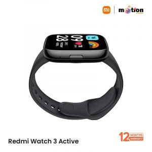 Redmi Watch 3 Active BT Calling Smart watch with 1.83" Big Screen, SpO2 & 5ATM Water Resistance - Charcoal Black