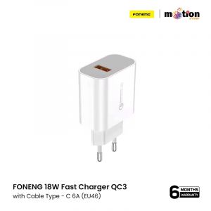 FONENG 18W Fast Charger QC3 with Cable Type - C 6A