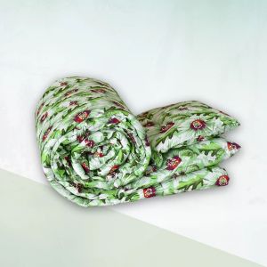 China Rose Print Comforter – Green