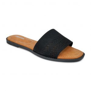 Bata Harper Flat Black Sandal For Women