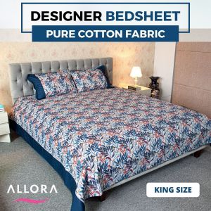 Multi Leaf Print Bed Sheet