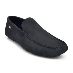 Black Suede Casual Loafer By Bata