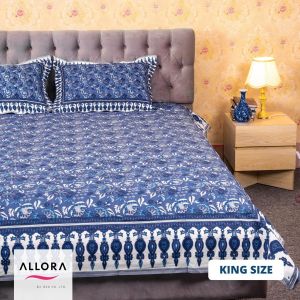 Blue Print Bed Sheet