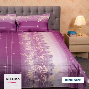 Purple Print Bed Sheet