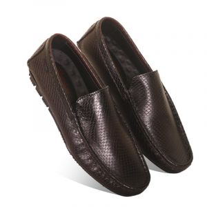 Elegance Medicated Leather Loafers SB-S579 | Platinum