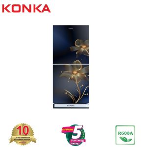 KONKA Refrigerator-KRB-190GB-3D Navy Nelumbo-2-Door, Bottom Freezer (190 Ltr)