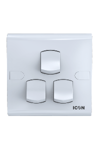 ICON CLASSIC THREE GANG ONE WAY SWITCH