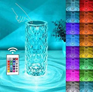 Crystal Rose Diamond Table Lamp-16 Colors
