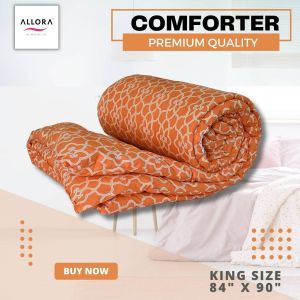 Allora Orange Print Comforter
