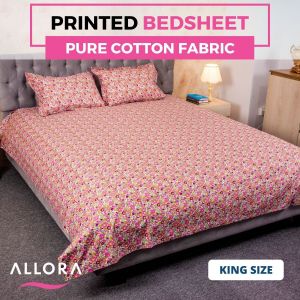 Jhuri Flower Printed Bed Sheet