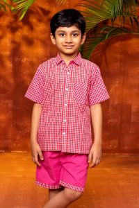 Check Cotton Boys Set