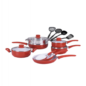 Gazi Non-Stick Cookware Set - PRC-16C Red