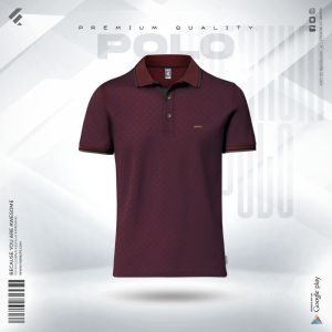 Premium Elite Edition Double PK Cotton Polo- Marron (prime)