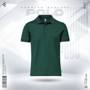 Premium Elite Edition Double PK Cotton Polo - Green