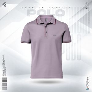 Premium Double PK Cotton Polo - Lavanderash (prime)