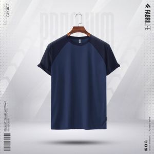 Fabrilife Mens Premium Short Sleeve Raglan - Royal Blue