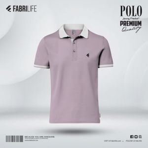 Single Jersey Knitted Cotton Polo - Lavendarash PRIME