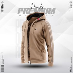 Mens Premium Hoodie Urban - Light Coffee