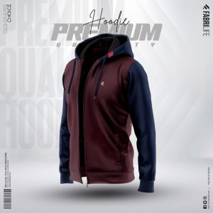 Mens Multi-Shades Hoodie - Maroon