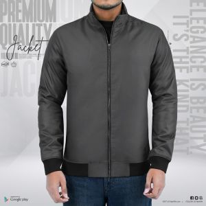 Mens Premium Bomber Jacket - Cloud Grey