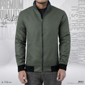 Mens Premium Bomber Jacket - Dove Gray