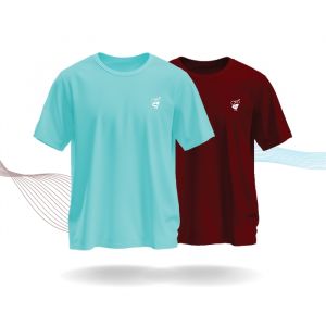 Ants Women's Premium T-shirt - Sky Blue & Maroon