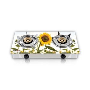VISION NG Double Glass Gas Stove Sun Fl 3D