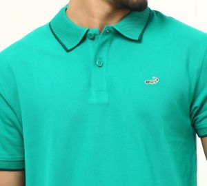 Crocodile Solid Polo T-Shirt Green