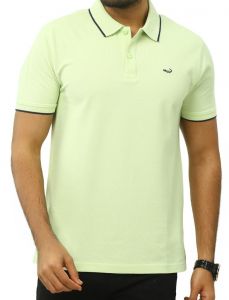 Crocodile Solid Polo T-Shirt Light Green