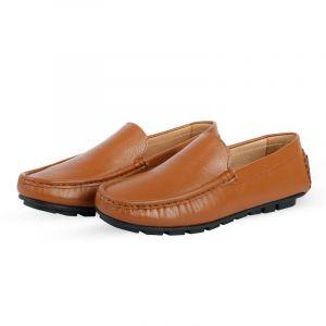 Tan Color Leather Loafers for Men