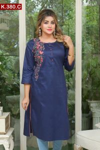 Embroidered Cotton Single Kameez