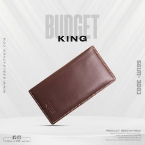 Genuine Leather Semi Long Wallet SB-W199 | Budget king