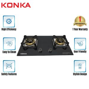 KONKA DOUBLE BURNER GAS COOKER GA-KG03 (KGA-BGS30)-LPG