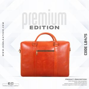 Oil Pull Up Leather Executive Laptop Bag SB-LB475 | Premium