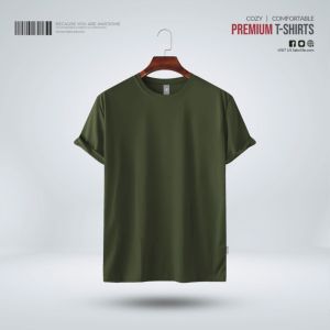Mens Premium Blank T-shirt- Olive