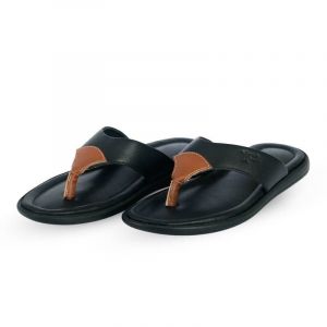 Men's Black Leather Sandal SB-S170