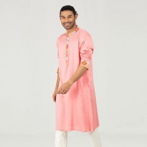 Semi Fit Panjabi Casual Panjabi - Light Pink