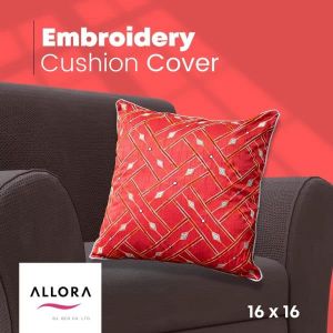 Red Embroidery Cushion Cover