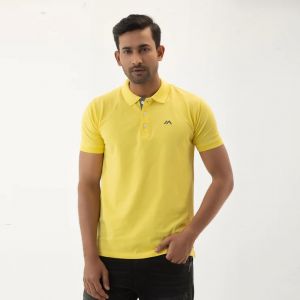 Solid Polo Shirt- Light Yellow