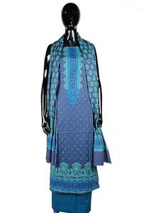 Blue Handloom Cotton Salwar Kameez Set