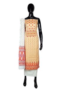Pale Biscuit Handloom Cotton Salwar Kameez Set