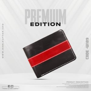 Oil Pull Up Leather Striped Wallet SB-W189 | Premium